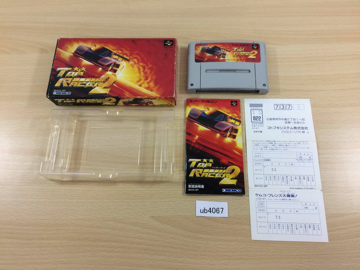 UB4067 Top Racer 2 Top Gear Racing BOXED SNES Super Famicom