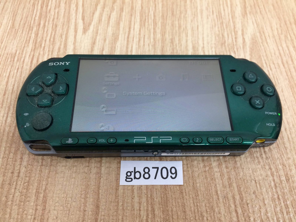 PSP-3000 SPIRITED GREEN SONY PSP Console Japan - Tested Working