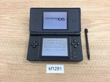 KF1281 Tested Working - No Battery Nintendo DS Lite Cobalt Black Console Japan
