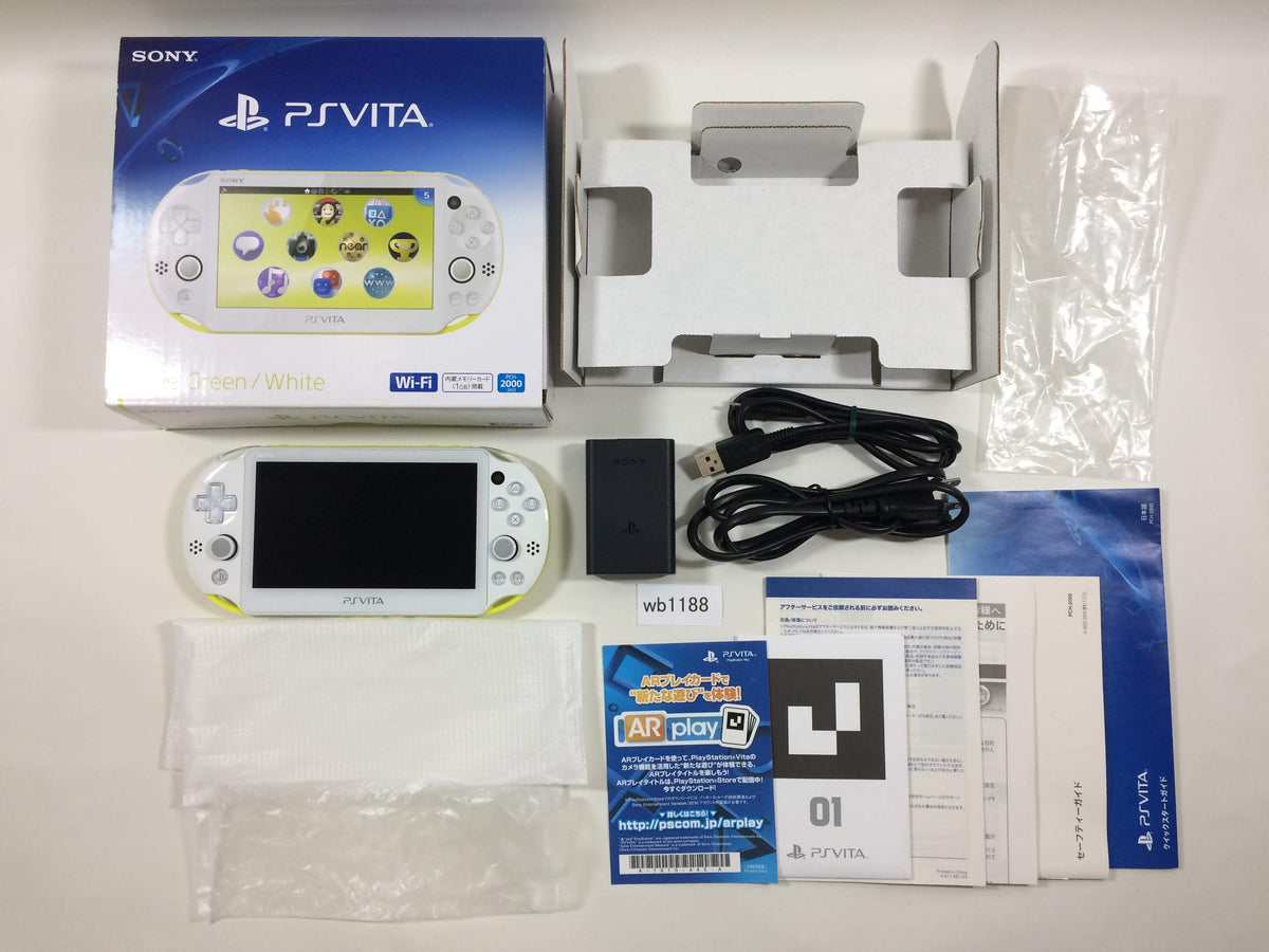 PS Vita PCH-2000 LIME GREEN & WHITE BOXED PSP Console - Tested