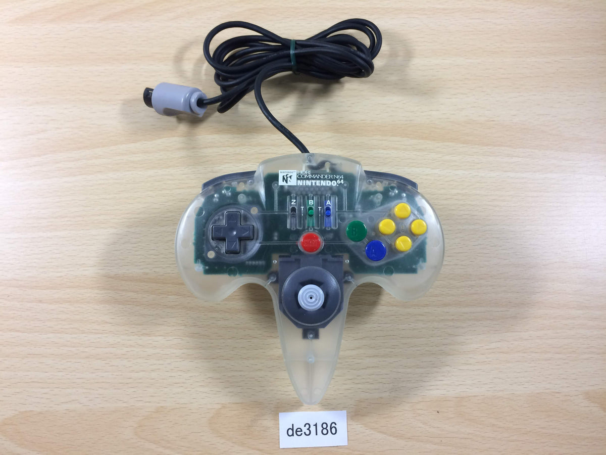 Nintendo 64 Controller HORI COMMANDER Clear N64 Japan - DE3186