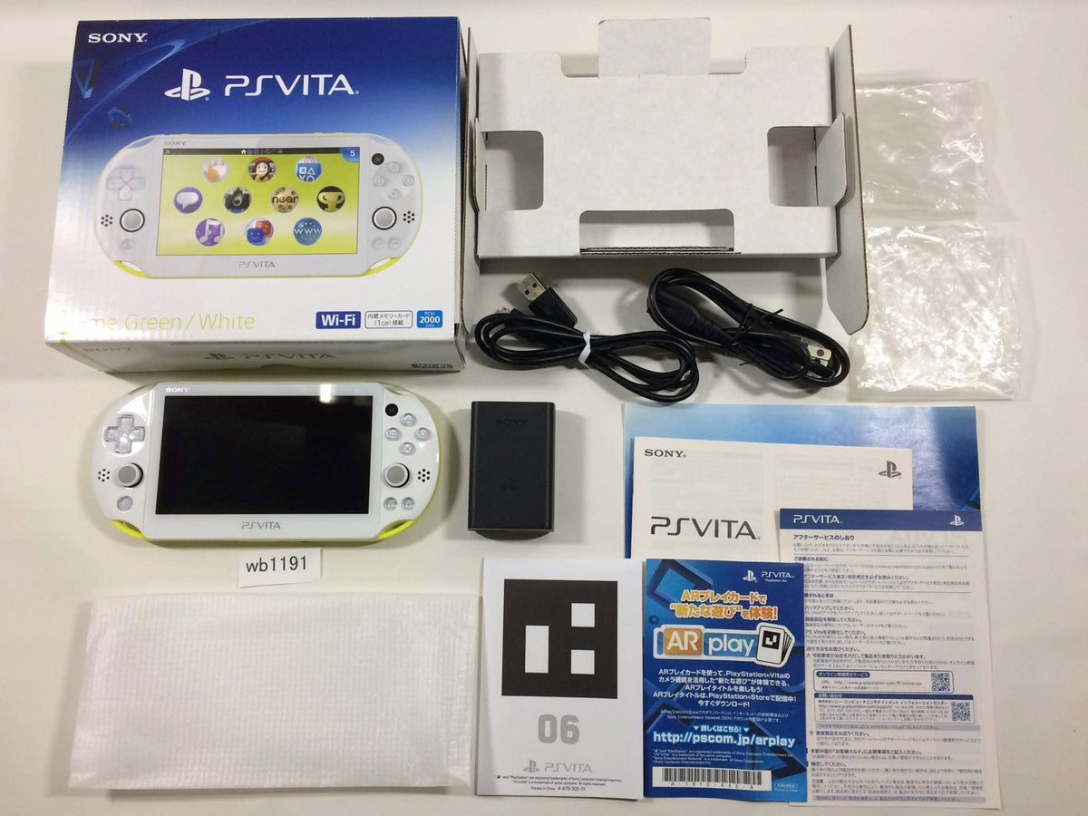 SONY PSVITA PCH-2000 ホワイト 箱付き Sony PS Vita PCH-2000 White Box Console and Charger and