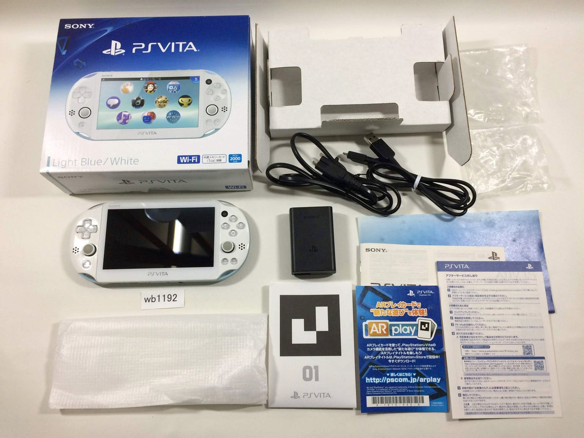 WB1192 PS Vita PCH-2000 LIGHT BLUE & WIHTE BOXED SONY PSP