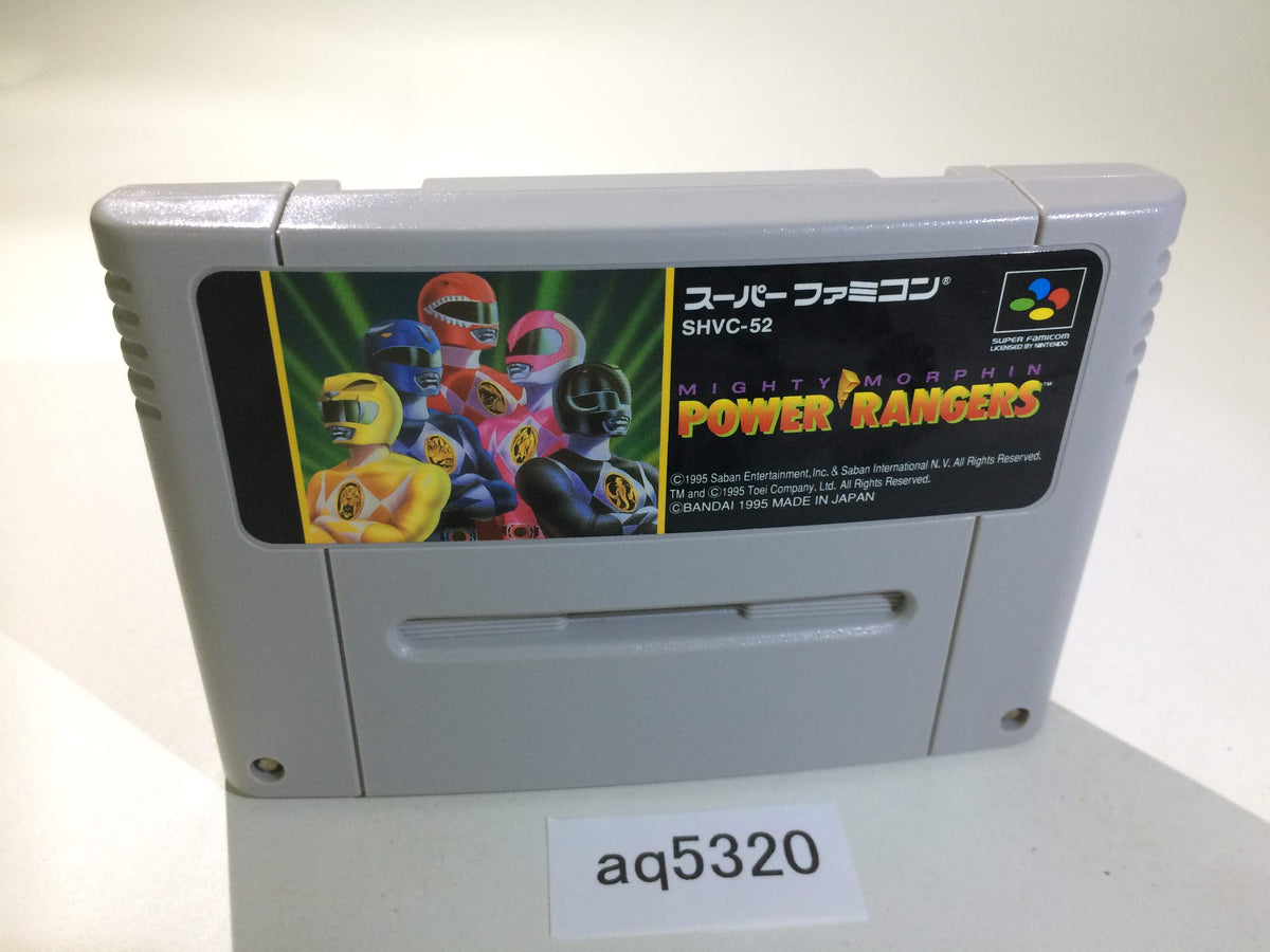 AQ5320 Mighty Morphin Power Rangers SNES Super Famicom Japan