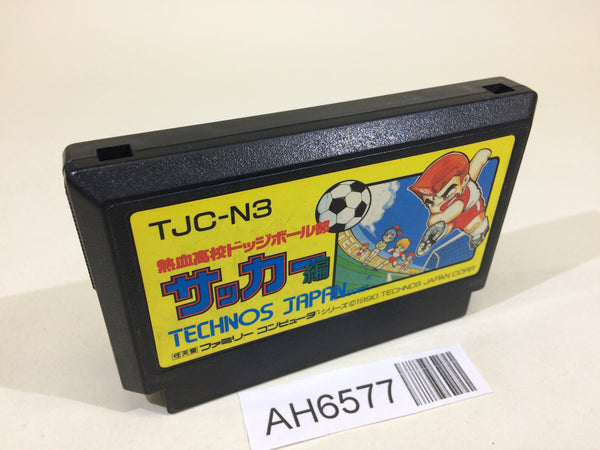 AH6577 Nekketsu Koukou Dogeball Bu Kunio Kun Soccer NES Famicom Japan