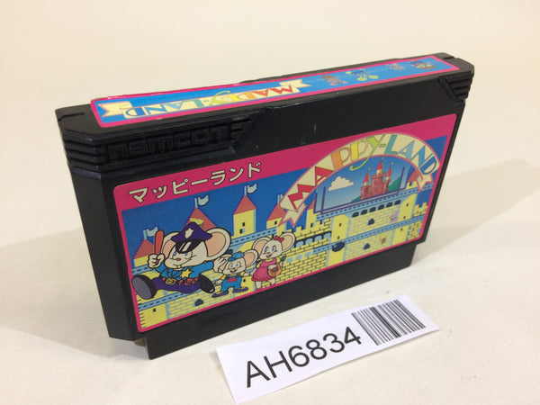 AH6834 Mappy Land NES Famicom Japan