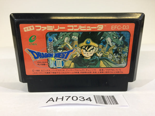 AH7034 Dragon Quest III 3 NES Famicom Japan