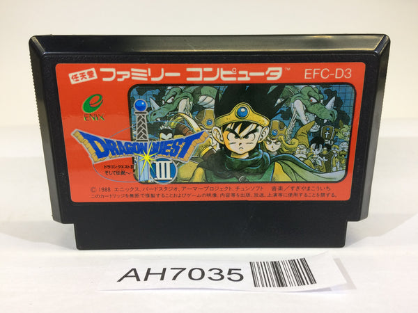 AH7035 Dragon Quest III 3 NES Famicom Japan