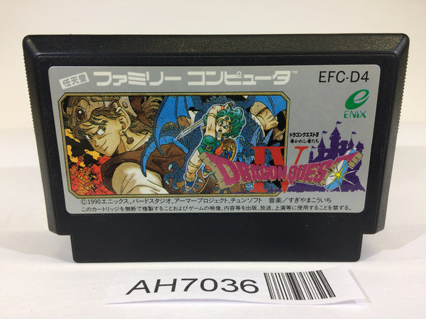 AH7036 Dragon Quest IV 4 NES Famicom Japan