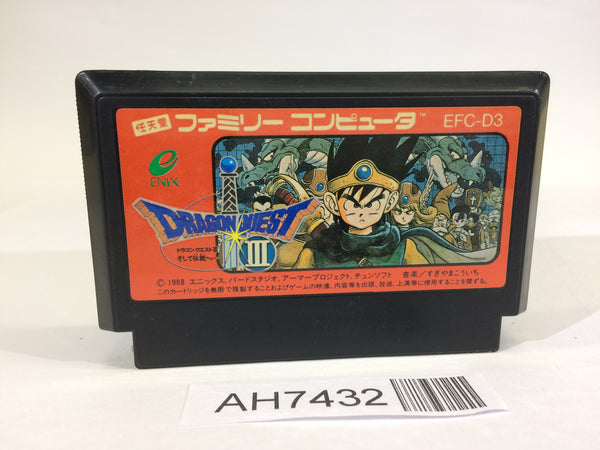 AH7432 Dragon Quest III 3 NES Famicom Japan