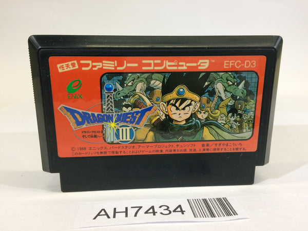 AH7434 Dragon Quest III 3 NES Famicom Japan