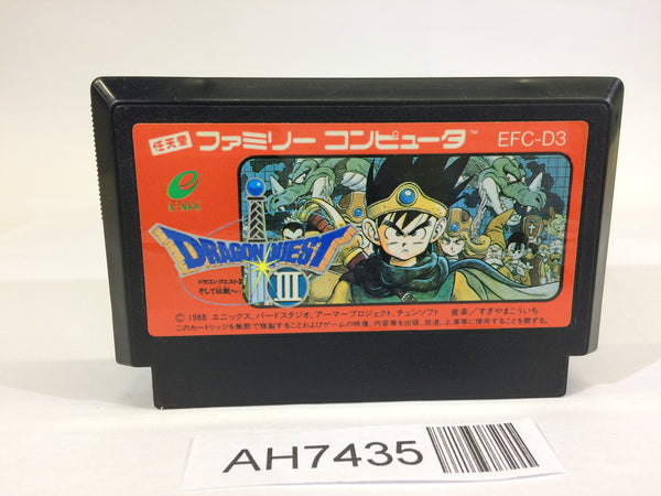AH7435 Dragon Quest III 3 NES Famicom Japan