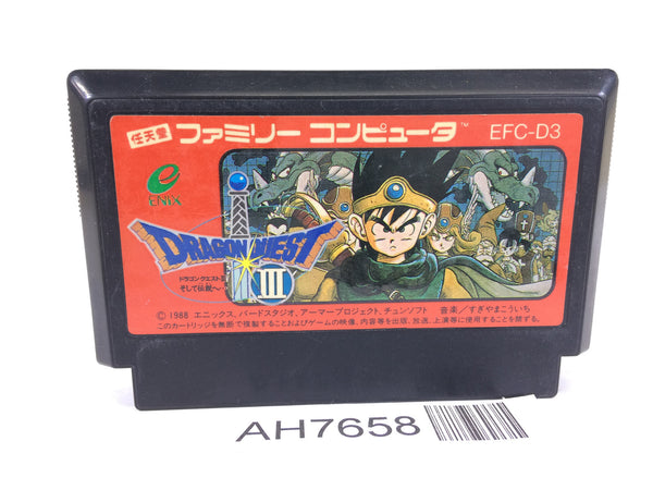 AH7658 Dragon Quest III 3 NES Famicom Japan