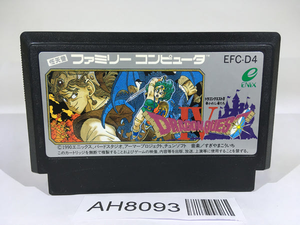 AH8093 Dragon Quest IV 4 NES Famicom Japan