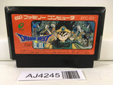 AJ4245 Dragon Quest III 3 Nintendo Famicom NES Japan
