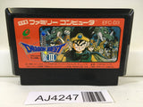 AJ4247 Dragon Quest III 3 Nintendo Famicom NES Japan