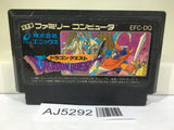 AJ5292 Dragon Quest 1 Nintendo Famicom NES Japan