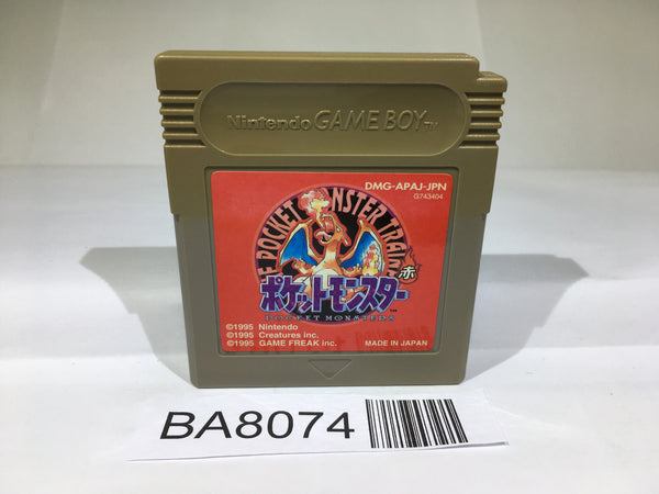 BA8074 Pokemon Red GameBoy Game Boy Japan
