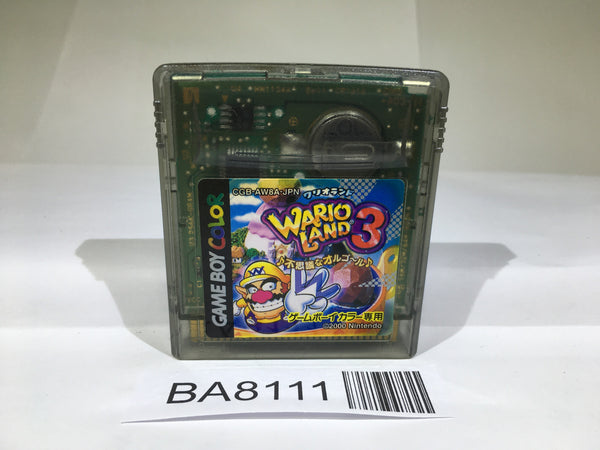 BA8111 Wario Land 3 Mario GameBoy Game Boy Japan