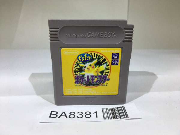 BA8381 Pokemon Pikachu Yellow GameBoy Game Boy Japan