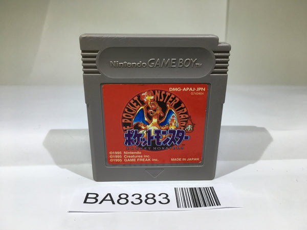 BA8383 Pokemon Red GameBoy Game Boy Japan