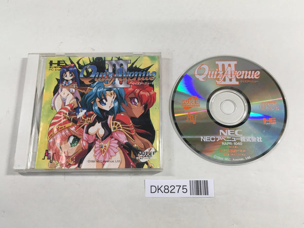 DK8275 Quiz Avenue III CD ROM 2 PC Engine Japan