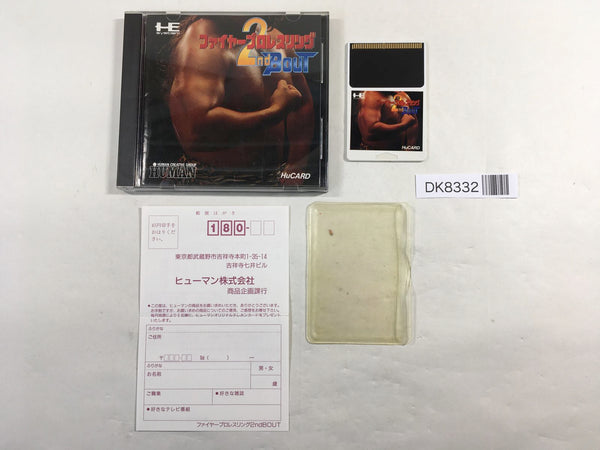 DK8332 Fire Pro Wrestling 2nd Bout BOXED PC Engine Japan