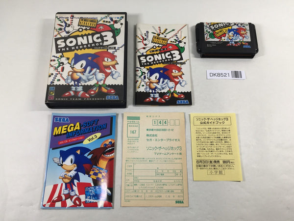 DK8521 Sonic The Hedgehog 3 BOXED Mega Drive Genesis Japan