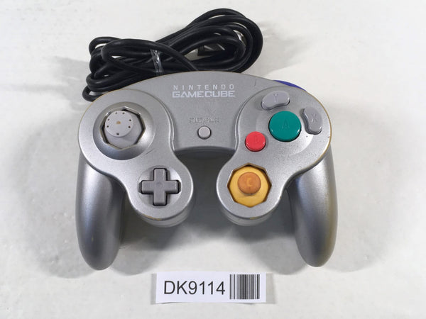 DK9114 Plz Read Item Condi Game Cube Controller Silver GameCube Japan