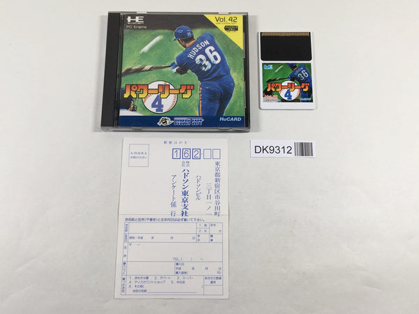 DK9312 Power League 4 BOXED PC Engine Japan