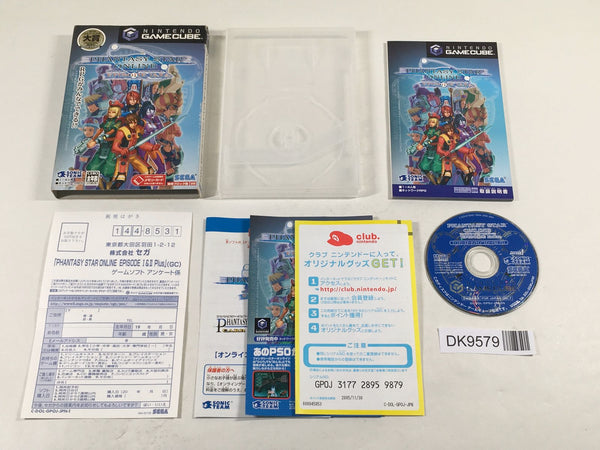 DK9579 Phantasy Star Online Episode I & II Plus BOXED GameCube Japan