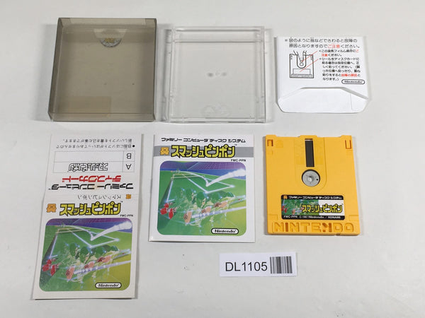 DL1105 Smash Ping Pong BOXED Famicom Disk Japan