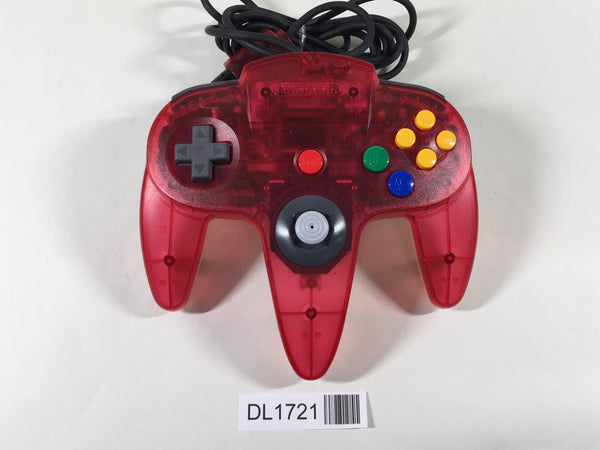 DL1721 Tested Working - Nintendo 64 Controller Clear Red N64 Japan