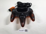 DL3671 Tested Working Nintendo 64 Controller Clear Orange & Black Console Japan