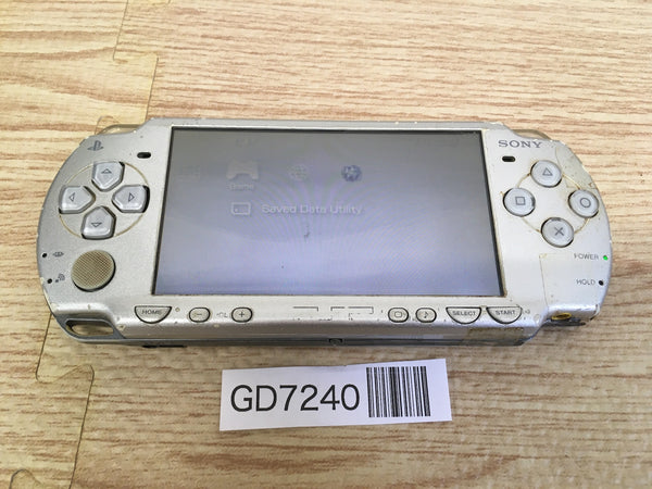 GD7240 Plz Read Item Condi PSP-2000 ICE Silver SONY PSP Console Japan
