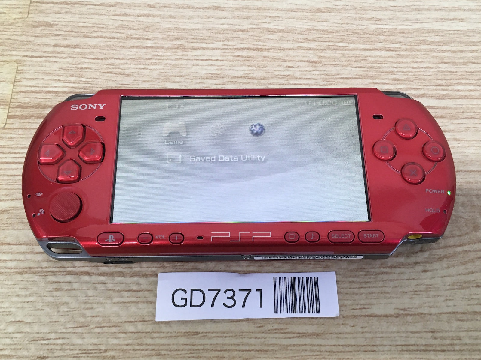 GD7371 No Battery PSP-3000 RADIANT RED SONY PSP Console