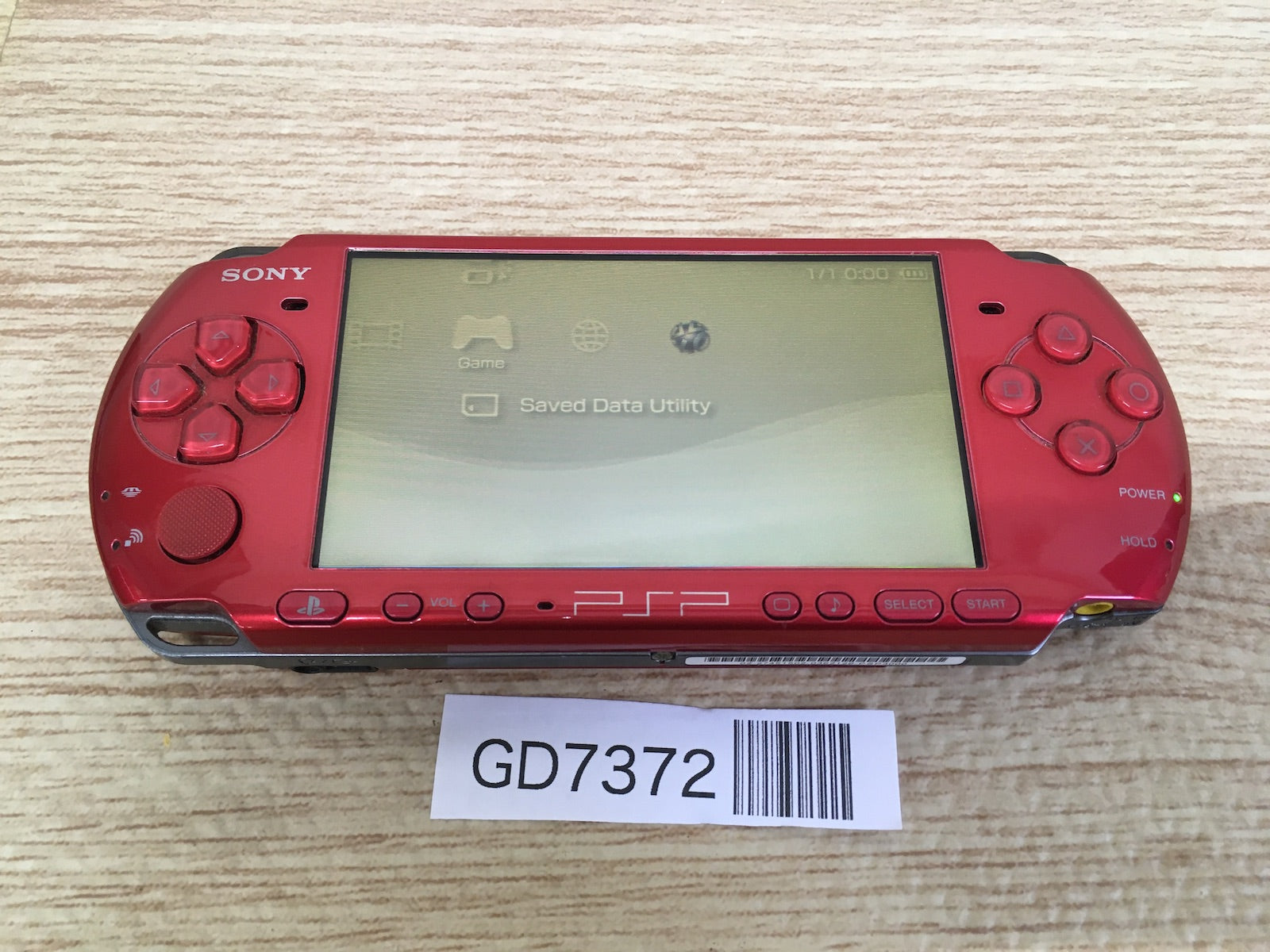 GD7372 Plz Read Item Condi PSP-3000 RADIANT RED SONY PSP