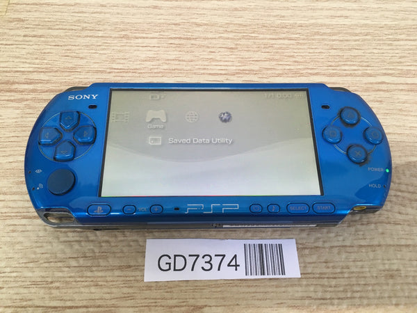 GD7374 Plz Read Item Condi PSP-3000 VIBRANT BLUE SONY PSP