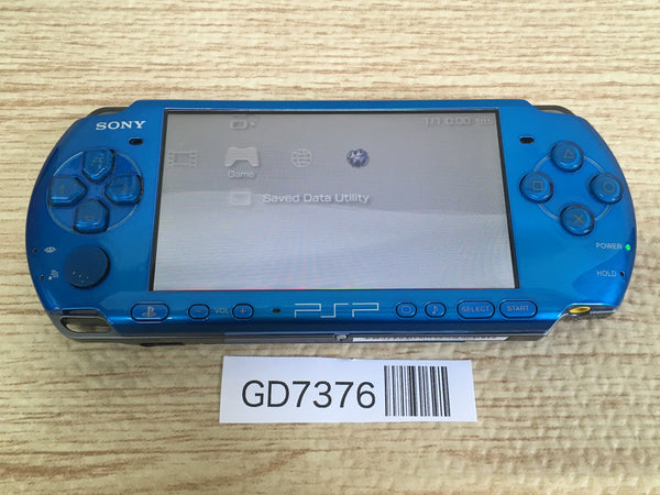 GD7376 Plz Read Item Condi PSP-3000 VIBRANT BLUE SONY PSP