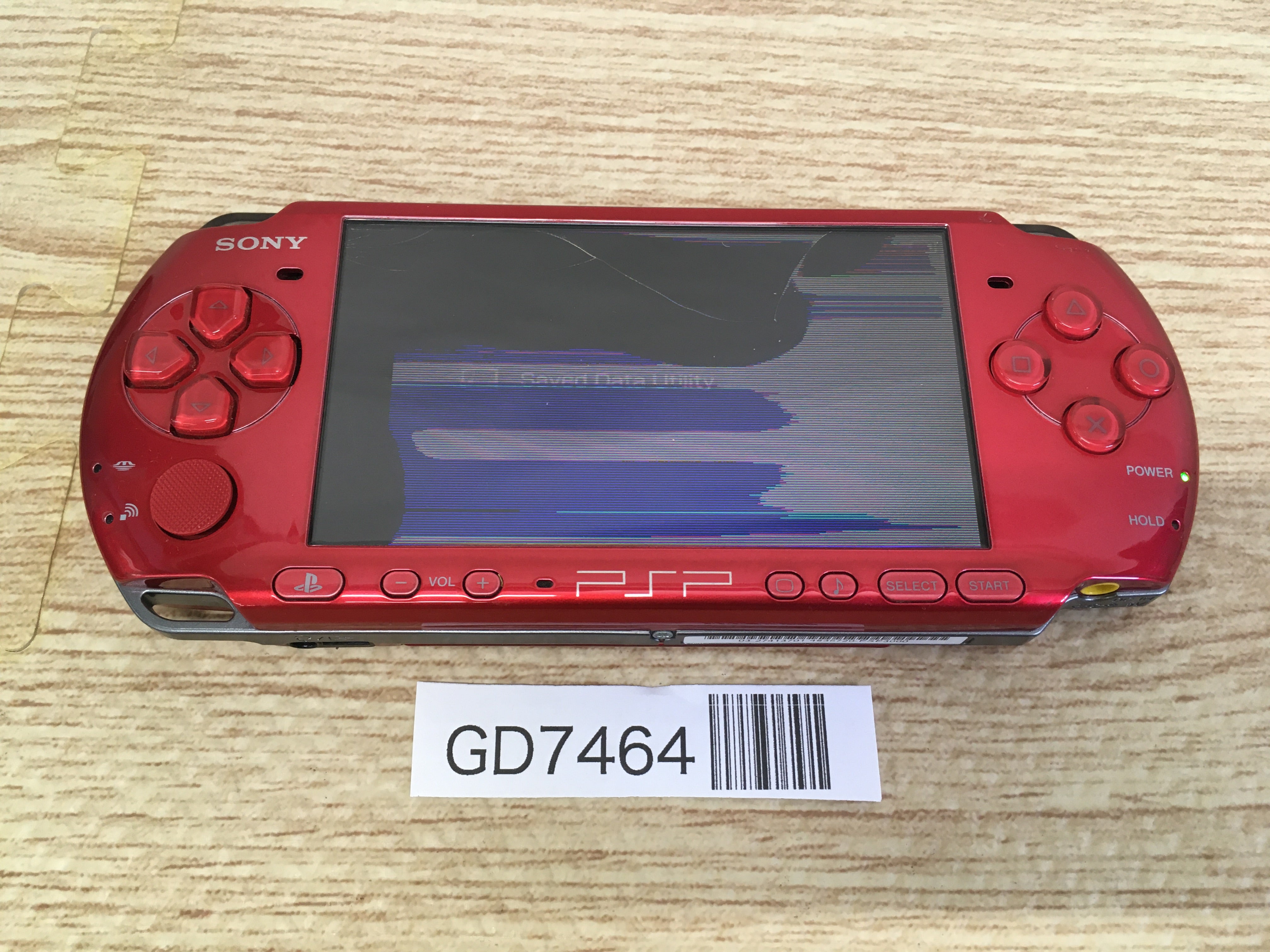 GD7464 Plz Read Item Condi PSP-3000 RADIANT RED SONY PSP