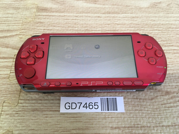 GD7465 Plz Read Item Condi PSP-3000 RADIANT RED SONY PSP Console Japan