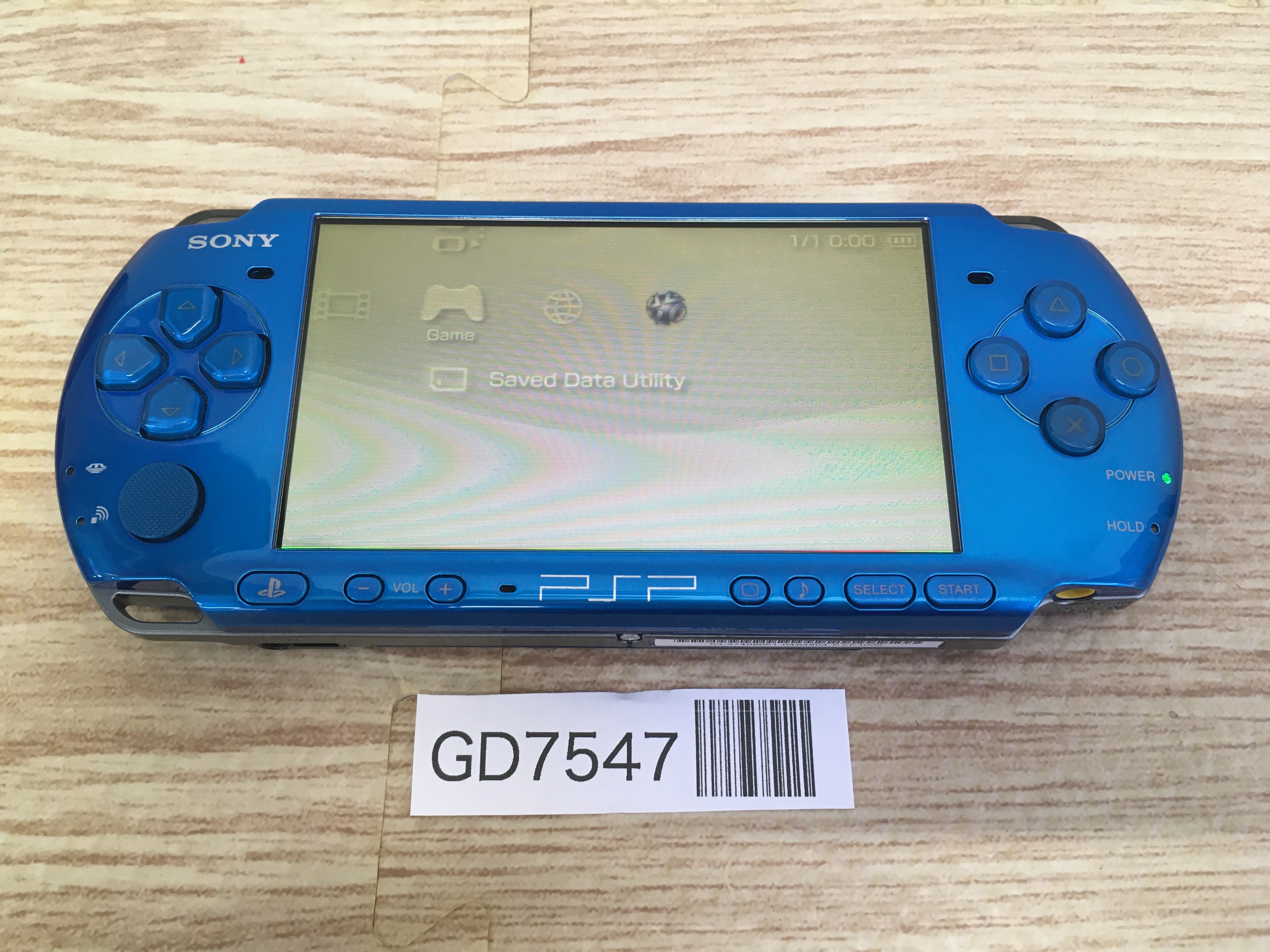 PSP3000型 GD7547 Plz Read Item Condi PSP-3000 VIBRANT BLUE SONY PSP