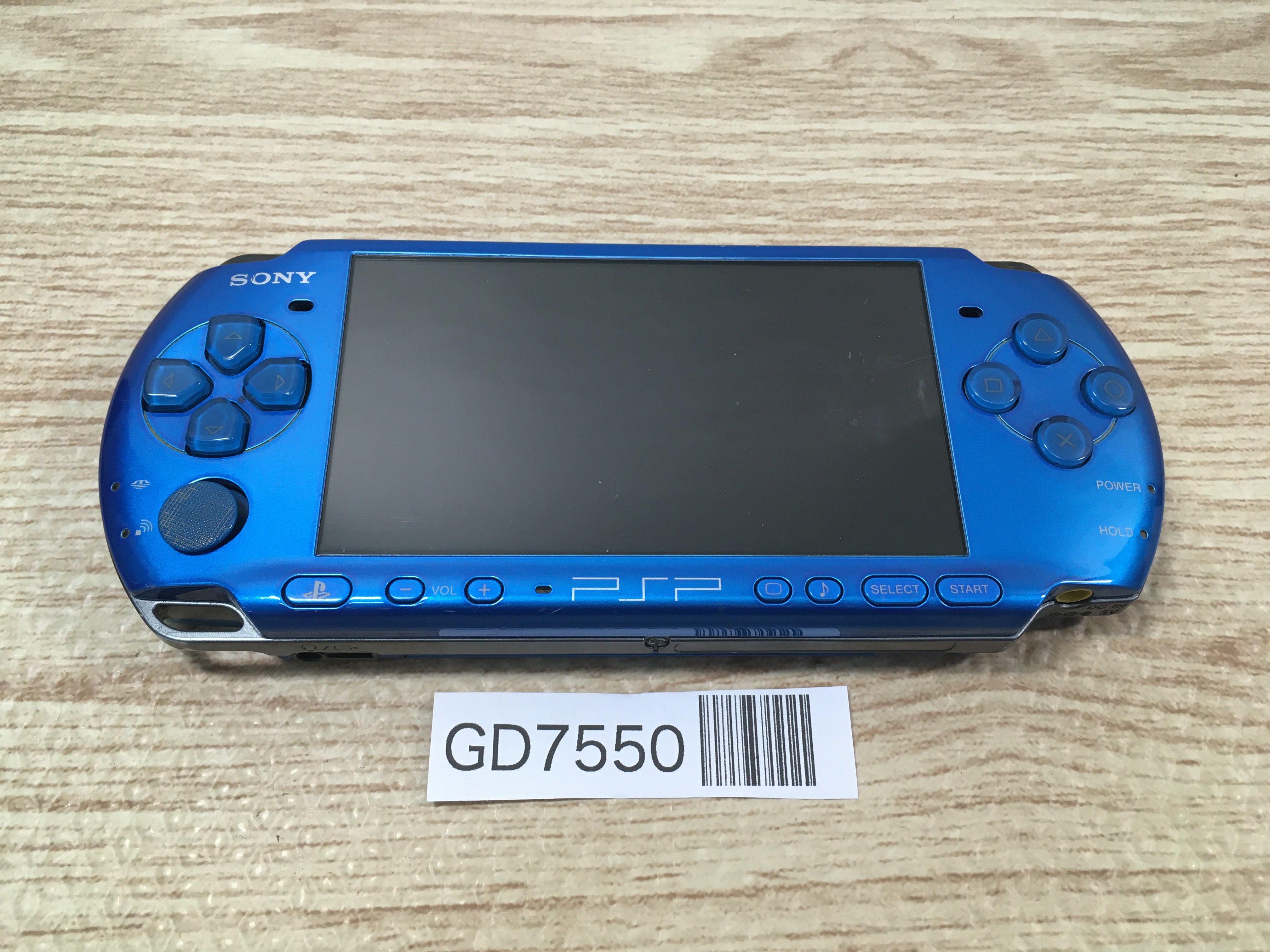 GD7550 Not Working PSP-3000 VIBRANT BLUE SONY PSP Console