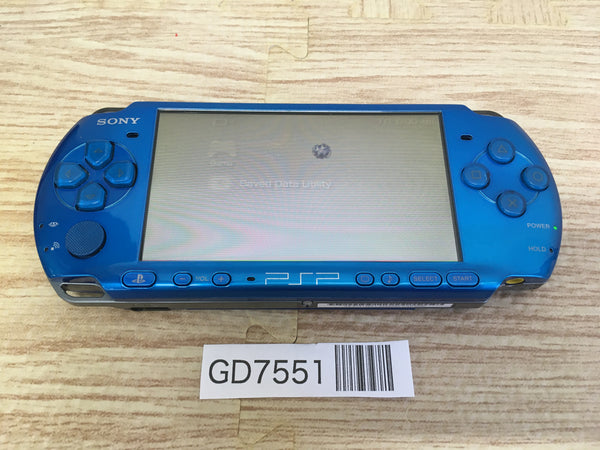 GD7551 Plz Read Item Condi PSP-3000 VIBRANT BLUE SONY PSP Console Japan