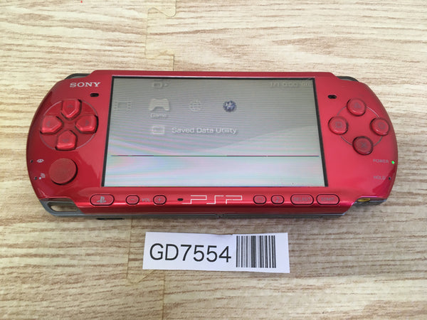 GD7554 Plz Read Item Condi PSP-3000 RADIANT RED SONY PSP Console Japan