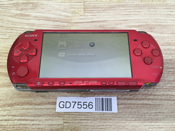 GD7556 Plz Read Item Condi PSP-3000 RADIANT RED SONY PSP Console Japan