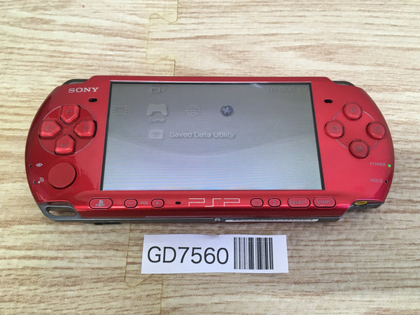 GD7560 Plz Read Item Condi PSP-3000 RADIANT RED SONY PSP Console Japan