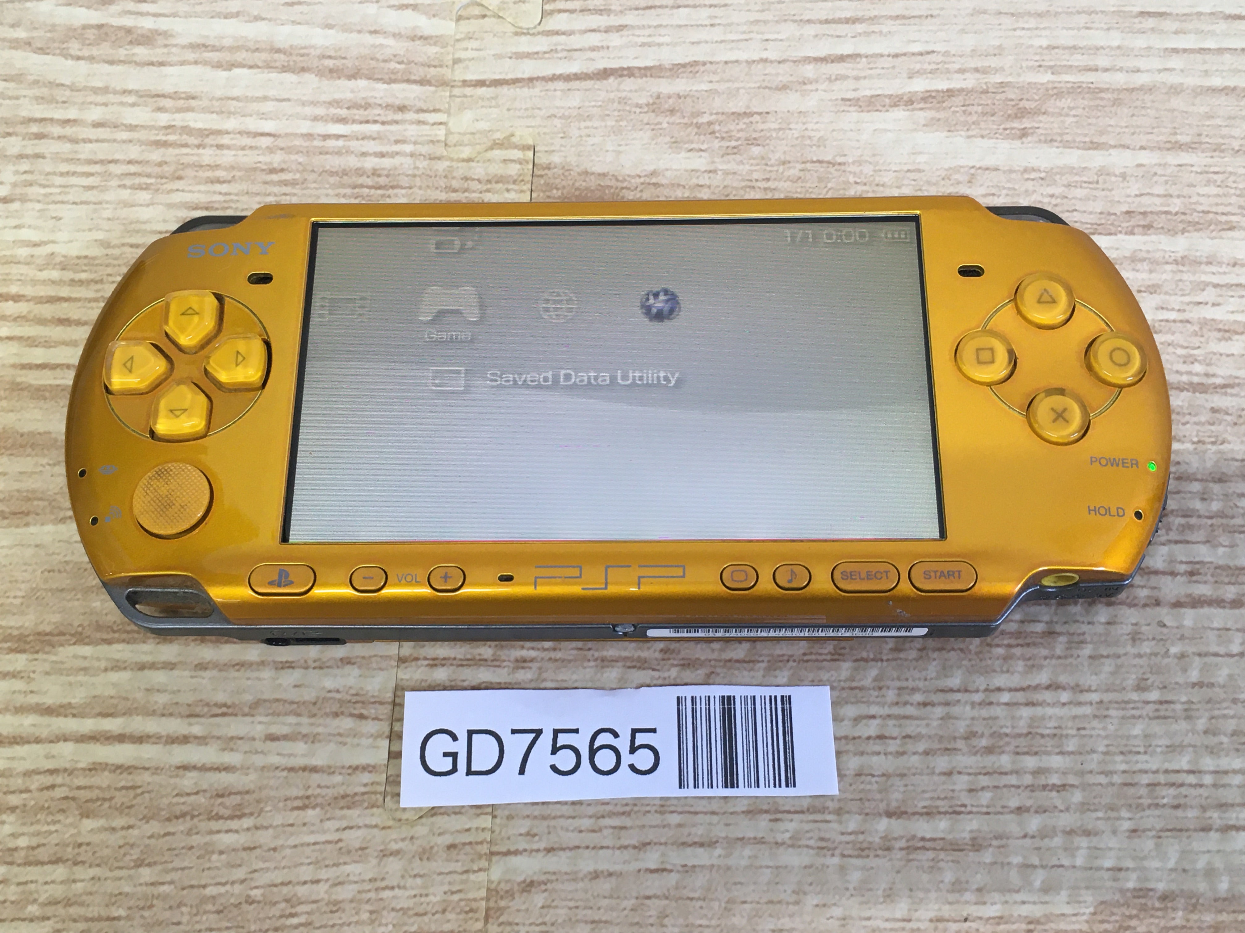 GD7565 Plz Read Item Condi PSP-3000 BRIGHT YELLOW SONY PSP