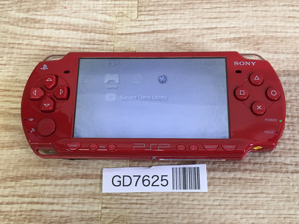 GD7625 Plz Read Item Cond PSP-2000 DEEP RED SONY PSP Console Japan