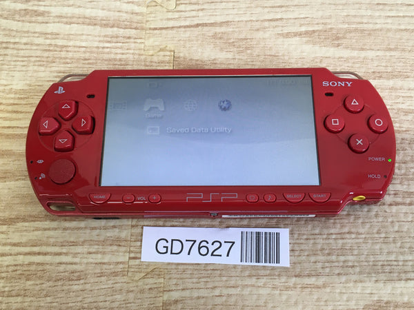 GD7627 Plz Read Item Cond PSP-2000 DEEP RED SONY PSP Console Japan